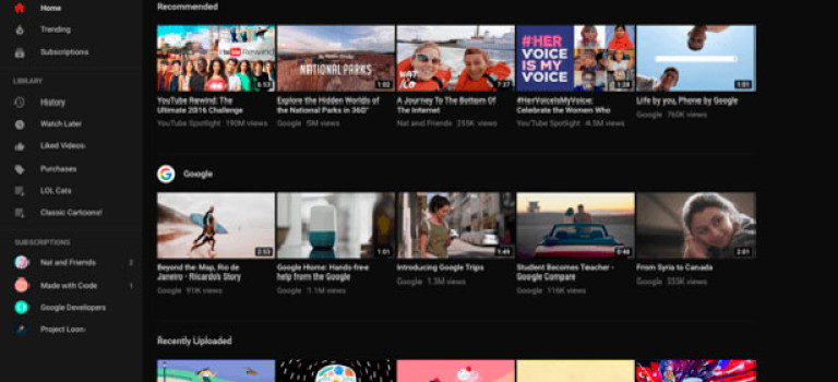 Google начала тестировать новую версию дизайна YouTube