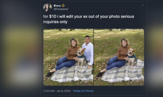 Девушка в твиттере придумала идеальный заработок: удаляет бывших с фото за деньги