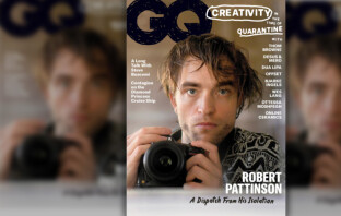 GQ показал, как выглядит журнал в карантине: Роберт Паттинсон фотографирует себя для обложки, редакторы креативят с шрифтами