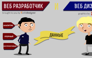 Инфографика : “Отличие веб разработчика от веб дизайнера”
