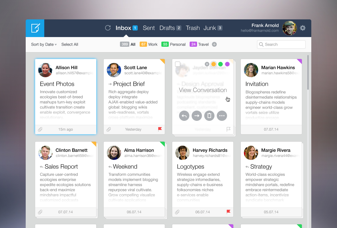 Mail Client Concept by Roman Shkolny