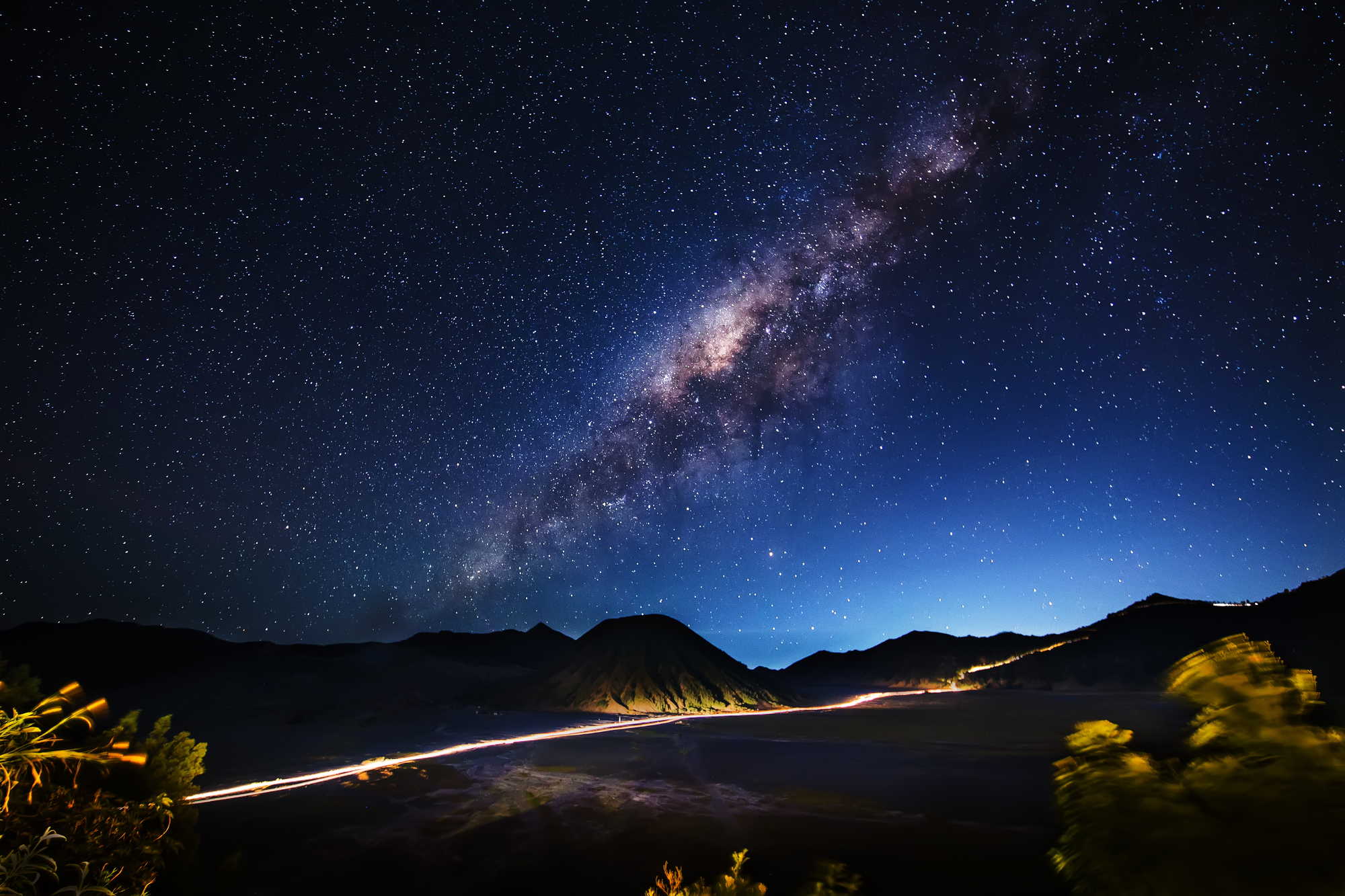 Milky way across Mt.Bromo,East Java,Indonesia